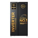 Haier 540 L 3 Star Frost Free Inverter Side by Side Refrigerator (HRS-615LB, Luxe Black, 360° Magic Cooling for Uniform Freshness, Dual Fresh Drawers for freshness, Deo Fresh Technology, 2026 Model)