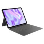 Logitech Combo Touch iPad Air 13-inch (M2, M3 & M4) (2024, 2025 & 2026) Keyboard Case – Detachable Backlit Keyboard with Kickstand, Comfortable Typing, Multi-use Mode – US Intl Layout – Oxford Grey