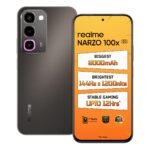 realme NARZO 100x 5G (Midnight Black,4GB+128GB) | Biggest 8000mAh Battery | 45W Fast Charge | 144Hz, 1200nits Bright Display | 7 Years Battery Health | Military-Grade Resistance | 48-Month Fluency