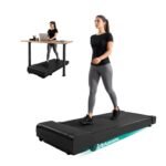 Fitkit by Cult Walking Pad Neo (BLDC 3.5HP Peak Power) Compact Under Desk Motorised Treadmill | Max Weight: 120kg | LED Display & 2-Level Inclination | Home use with Remote Control (Black)