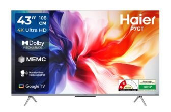 Haier 108 cm (43) P7GT Series 4K Ultra HD Smart LED Google TV 43P7GT-P (Grey)
