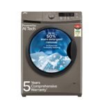 Godrej 8 Kg 5 Star, AI Powered, Inbuilt Heater, Fabrisafe Drum, Steam Wash, Child Lock, Unbalanced Load Sensor, Fully Automatic Front Load Washing Machine (WFEON CRS 8012 5.0 FKEDM CNGR, Candy Grey)