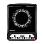 Amazon Basics 1600W Induction Cooktop | 7 Pre-Set Cooking Menus | LED Display | Smart Push Buttons I Energy Efficient, Auto Cut-off, 20A IGBT & 4KV Surge Protection I Black