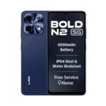 Lava Bold N2 5G (Billionaire Blue, 4GB RAM, 128GB Storage) | 6000 mAh Super Battery | Octacore Ultrafast Processor | Biggest 6.75 (HD+) 120Hz Display | IP64 Dust-Water Resistant | Free Service @ Home