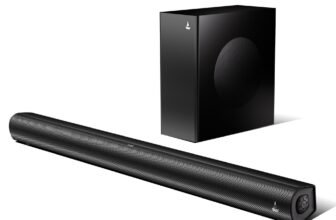 boAt Aavante 2.1 1200, 120W Signature Sound, 2.1 CH w/Wired Subwoofer, BT v5.4, Multiple Ports, EQ Modes & Remote Control, Bluetooth Sound bar, Home Theatre Soundbar Speaker (Premium Black)