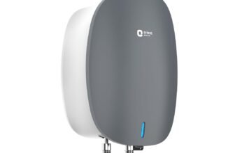 Orient Electric Instaflo Neo Geyser 5.9 Litre Instant Water Heater| Stainless Steel Tank | Red Dot Design Winner| High-rise Compatible|Shockproof, 6.5 Bar| 6 years tank warranty by Orient | Slate Grey
