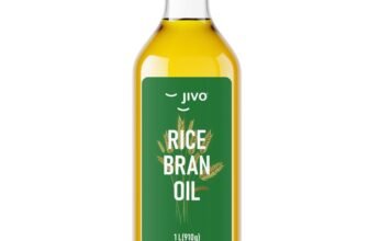 Jivo Refined Rice Bran Oil 1 Litre | Cholesterol Free Cooking Oil | Contains MUFA and Gamma Oryzanol | High Smoke Point | Ideal for Deep Frying, Sautéing and Baking