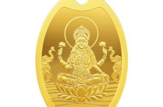 MMTC PAMP 24K 999.9 Purest Goddess Lakshmi Gold Pendant, 2 Gram gold bar & coin, LBMA Certified