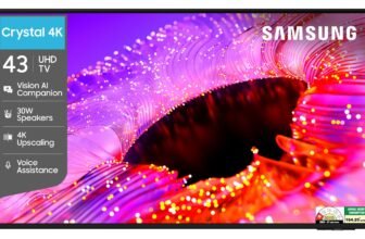 Samsung 43 inch (108cm) Crystal UHD 4K Vision AI 2026 Smart TV | 30W Speakers | 4K Upscaling | HDR10+ | 150+ Channels | 7 Years OS Upgrade | UA43UE86AHULXL